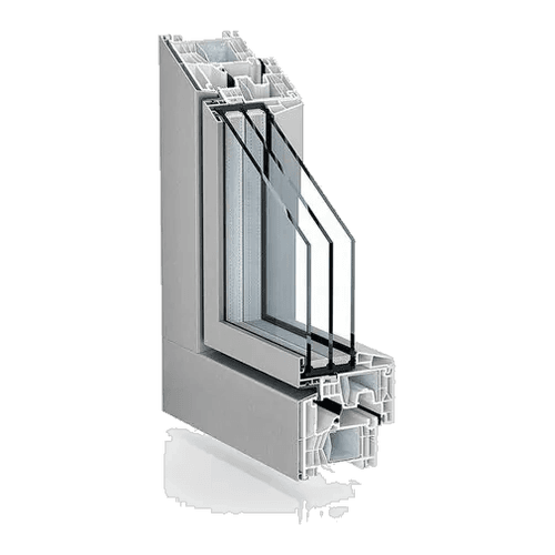 Châssis PVC Kömmerling 76MD AluClip Zero